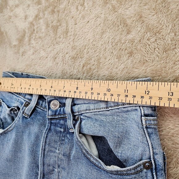 Levi's Made & Crafted Big E 501 Jeans Blue Denim Women's Size 24x28 Button Fly - Picture 3 of 16